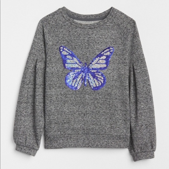 GAP Other - Flippy Sequin Butterfly Sweater Girls Size Small